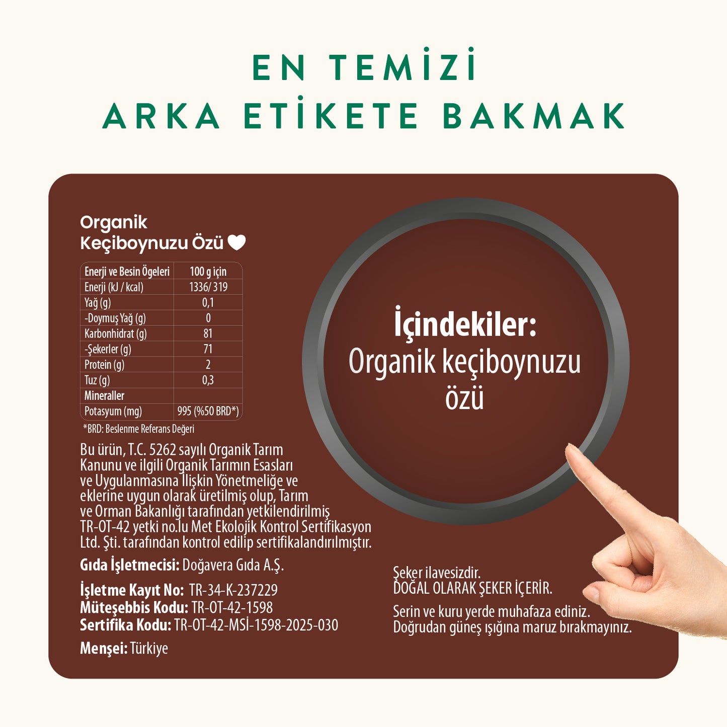 Wefood Organik Keçiboynuzu Özü 315 gr (Soğuk Sıkım)