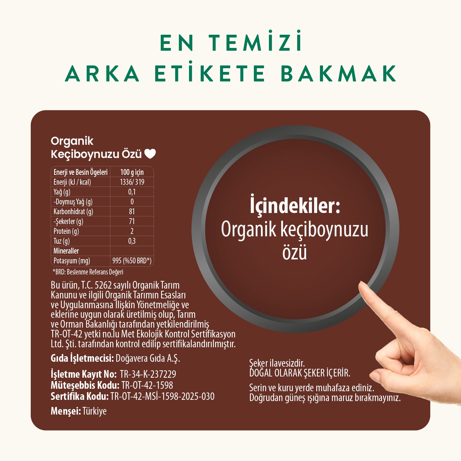 Wefood Organik Keçiboynuzu Özü 315 gr (Soğuk Sıkım)