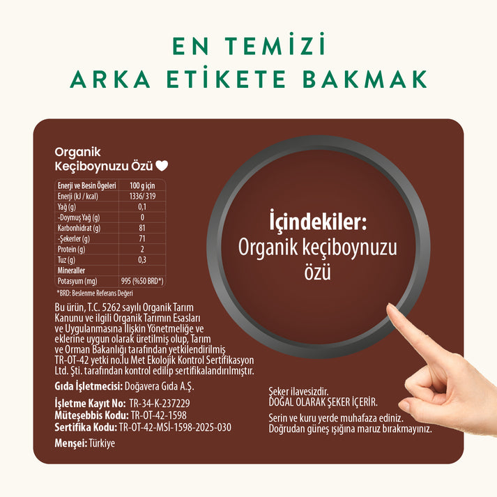 Wefood Organik Keçiboynuzu Özü 315 gr (Soğuk Sıkım)