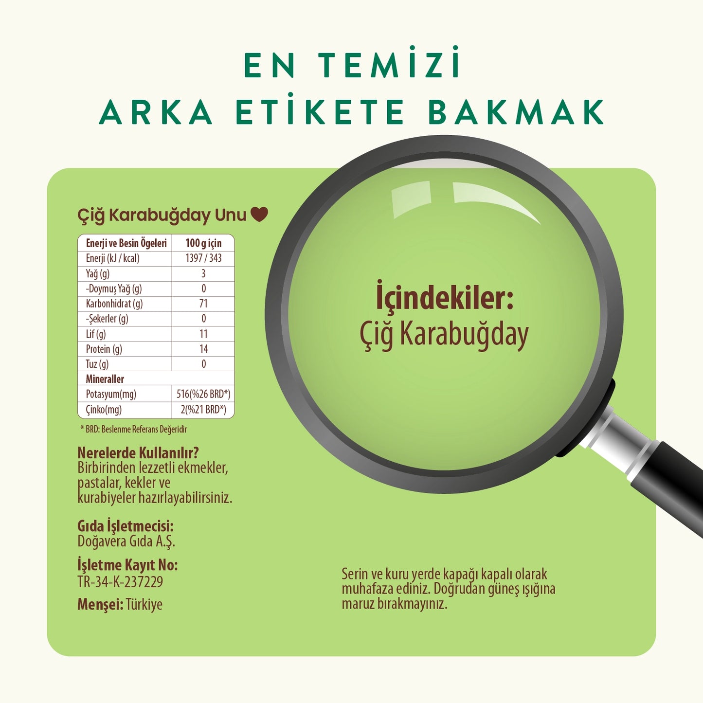 Wefood Glutensiz Çiğ Karabuğday Unu 350 gr