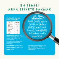 Wefood Çikolatalı Hurmalı Fındık Ezmesi (Şekersiz, Katkısız) 200 gr