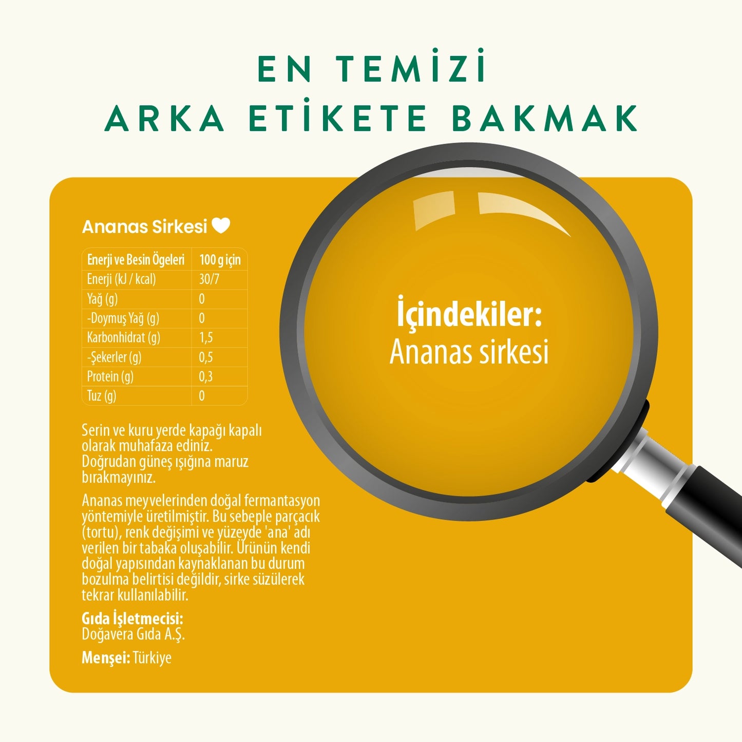 Wefood Ananas Sirkesi 500 ml