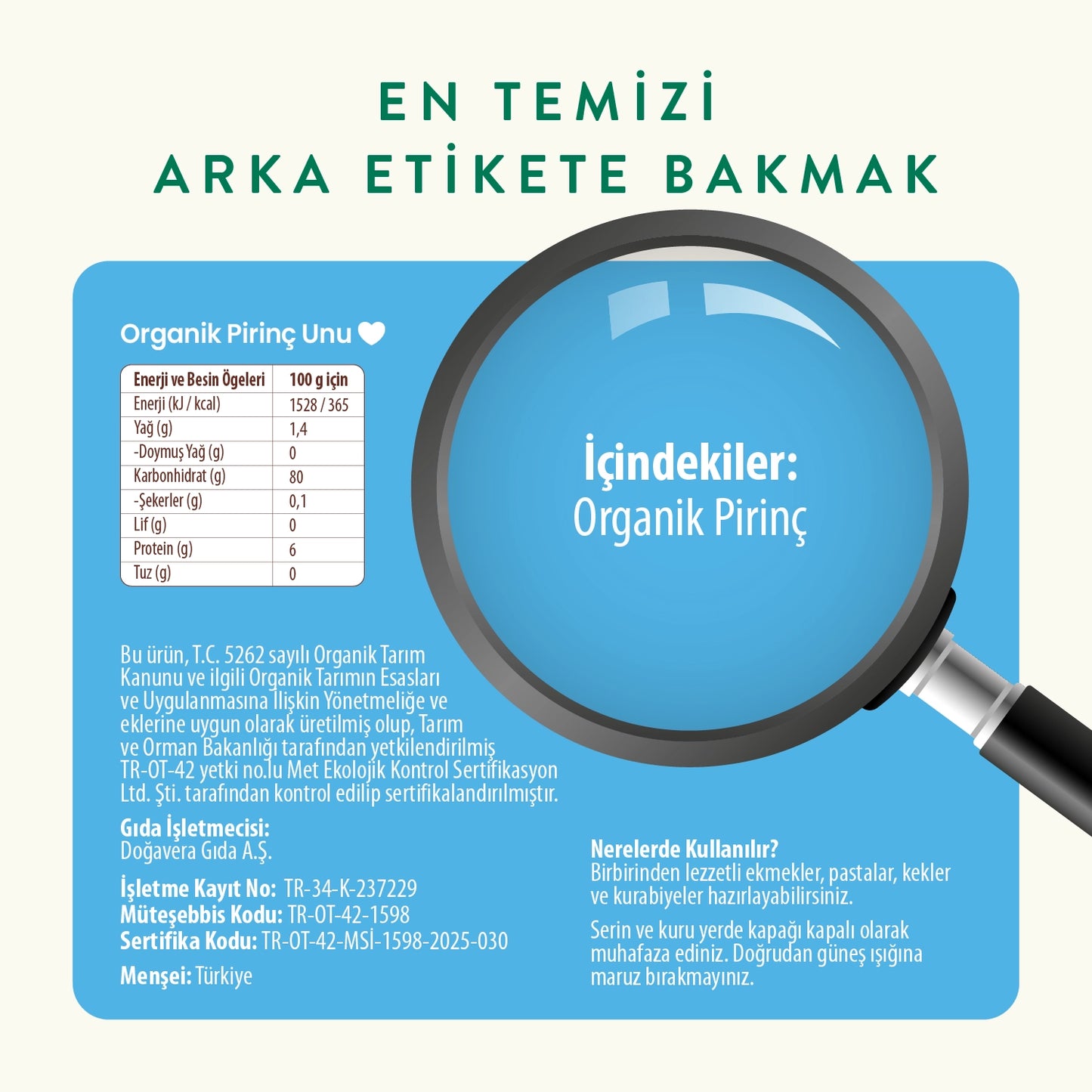 Wefood Organik Pirinç Unu 500 gr