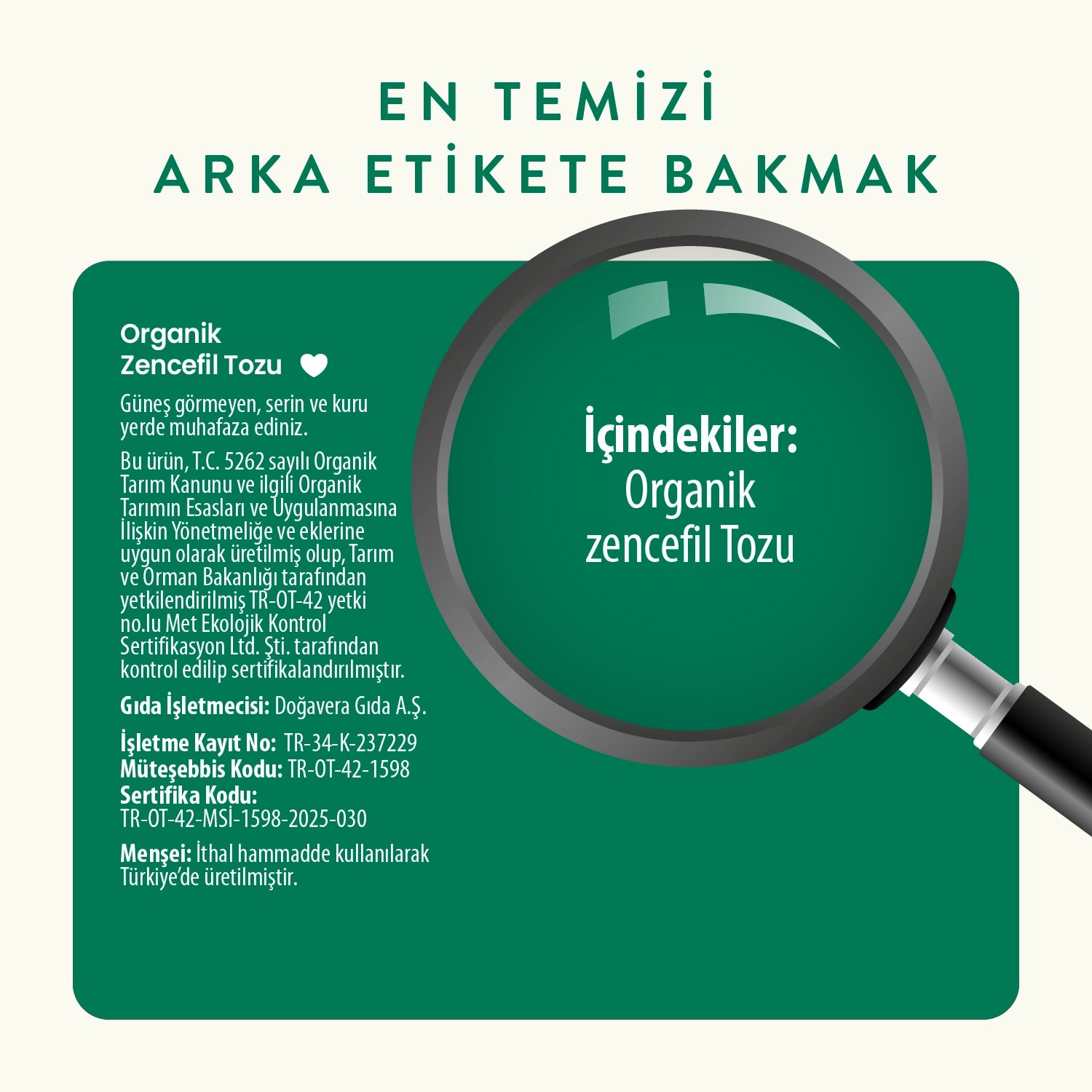 Wefood Organik Zencefil Tozu 45 gr