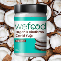 Wefood Organik Hindistan Cevizi Yağı 300 ml (Soğuk Sıkım)