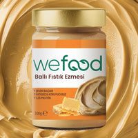 Wefood Şekersiz Ham Ballı Fıstık Ezmesi 300 gr (Fıstık Parçacıklı)