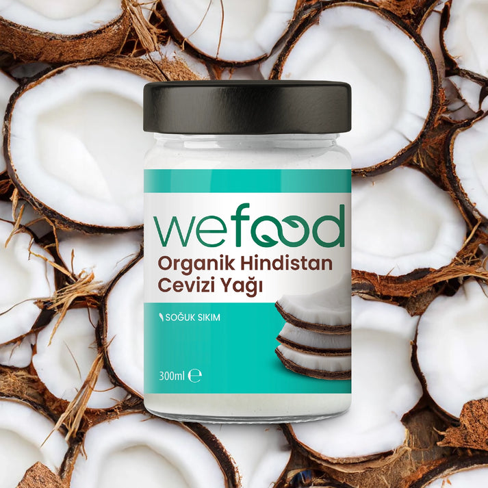 Wefood Organik Hindistan Cevizi Yağı 300 ml (Soğuk Sıkım)