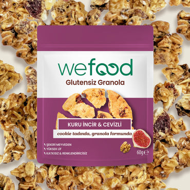 Wefood Glutensiz Granola Kuru İncir & Cevizli 60 gr 5'li