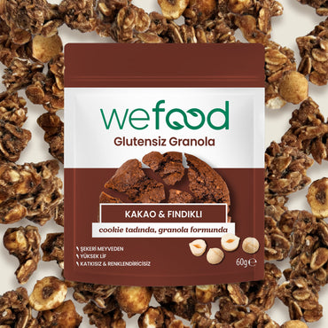 Wefood Glutensiz Granola Bites Kakao & Fındıklı 60 gr 5'li