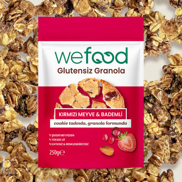 Glutensiz Granola Kırmızı Meyve & Bademli 250 gr
