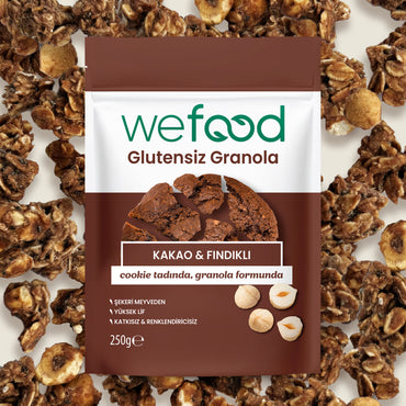 Wefood Glutensiz Granola Kakao & Fındıklı 250 gr 3'lü