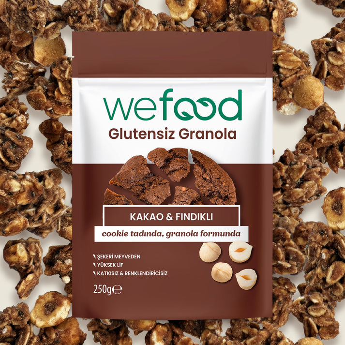 Wefood Glutensiz Granola Kakao & Fındıklı 250 gr 3'lü
