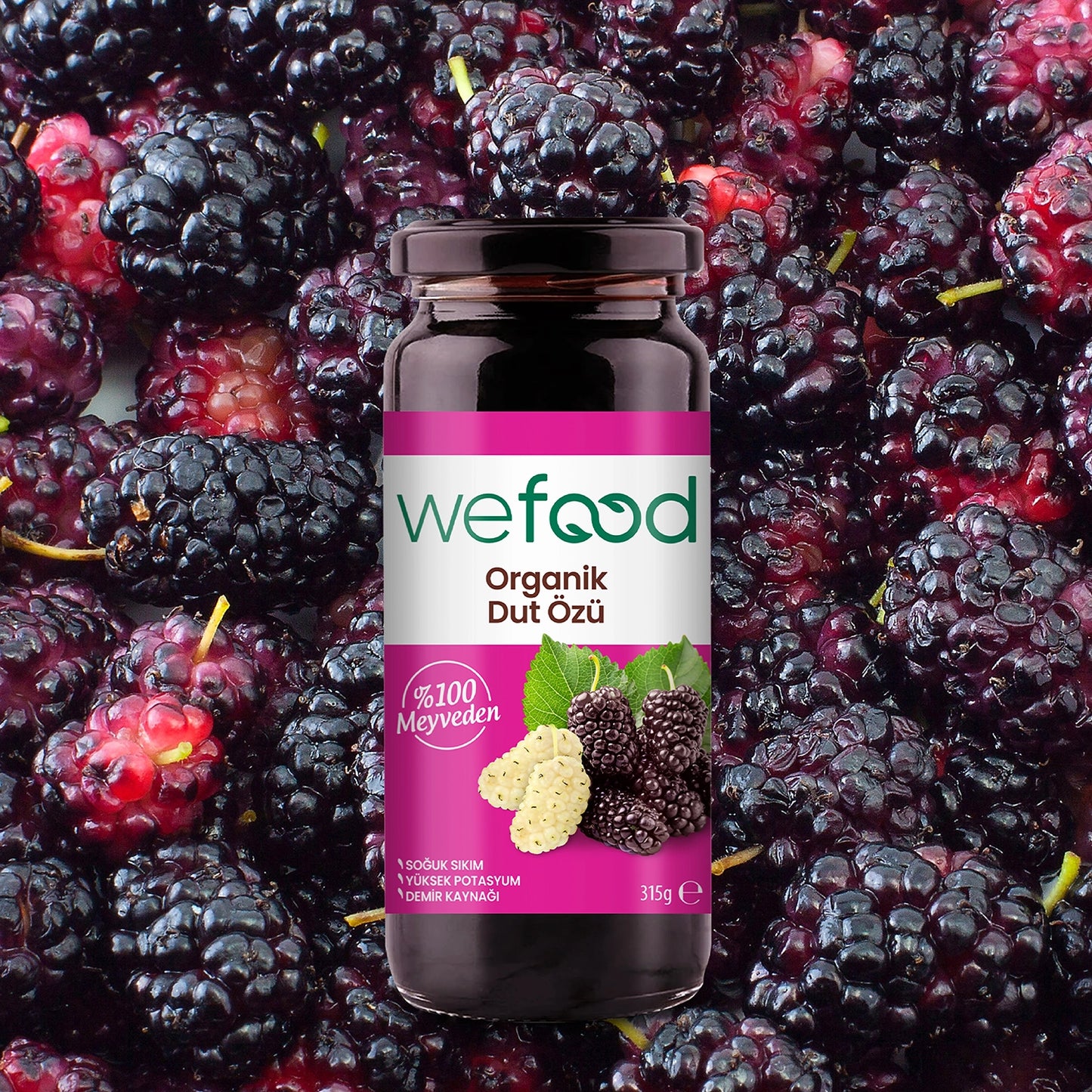 Wefood Organik Dut Özü 315 gr (Soğuk Sıkım)