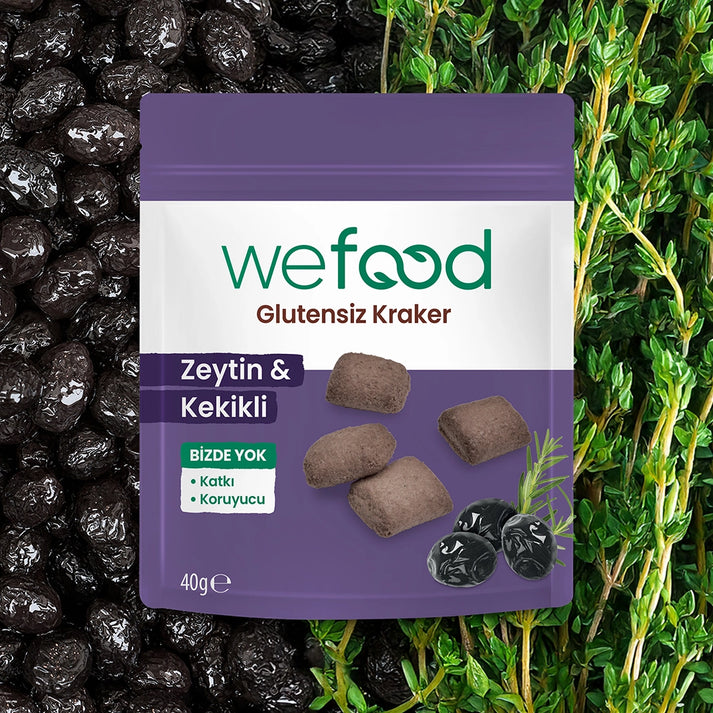 Wefood Glutensiz Zeytinli & Kekikli Kraker 40 g 3'lü