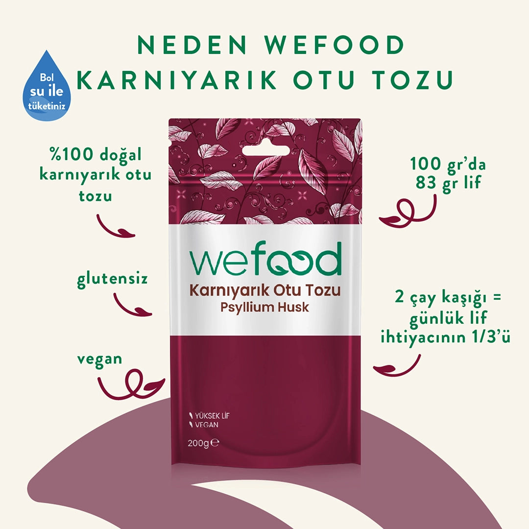 Wefood Karnıyarık Otu (Psyllium) Tozu 200 gr 2'li