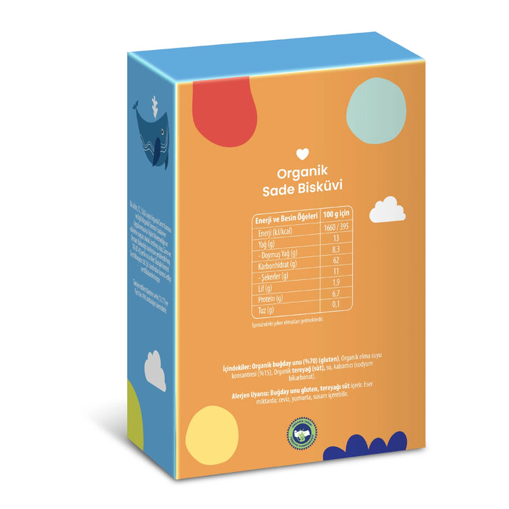 Wefood Kids Organik Sade Bisküvi 50 gr (Tereyağlı)