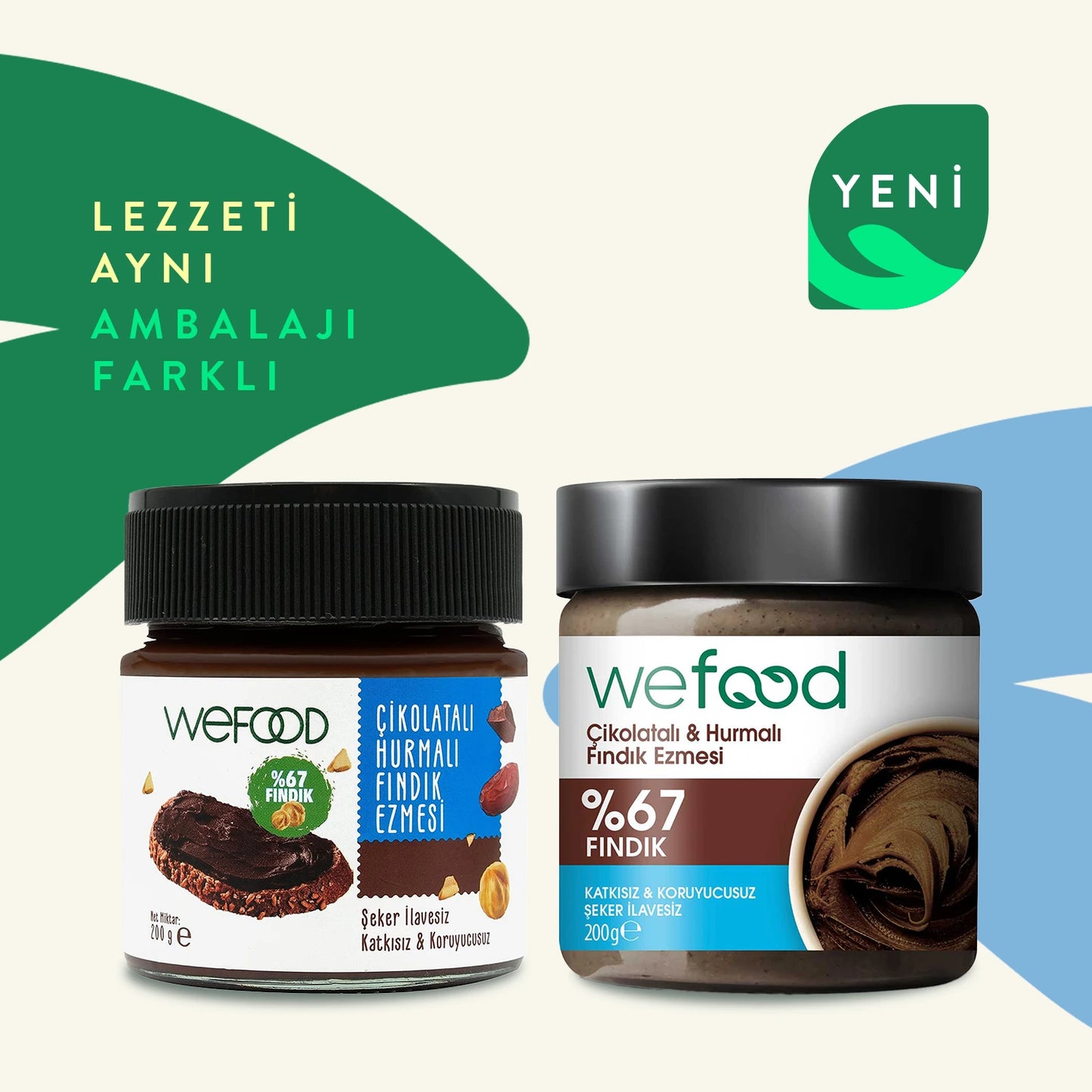 Wefood Çikolatalı Hurmalı Fındık Ezmesi (Şekersiz, Katkısız) 200 gr