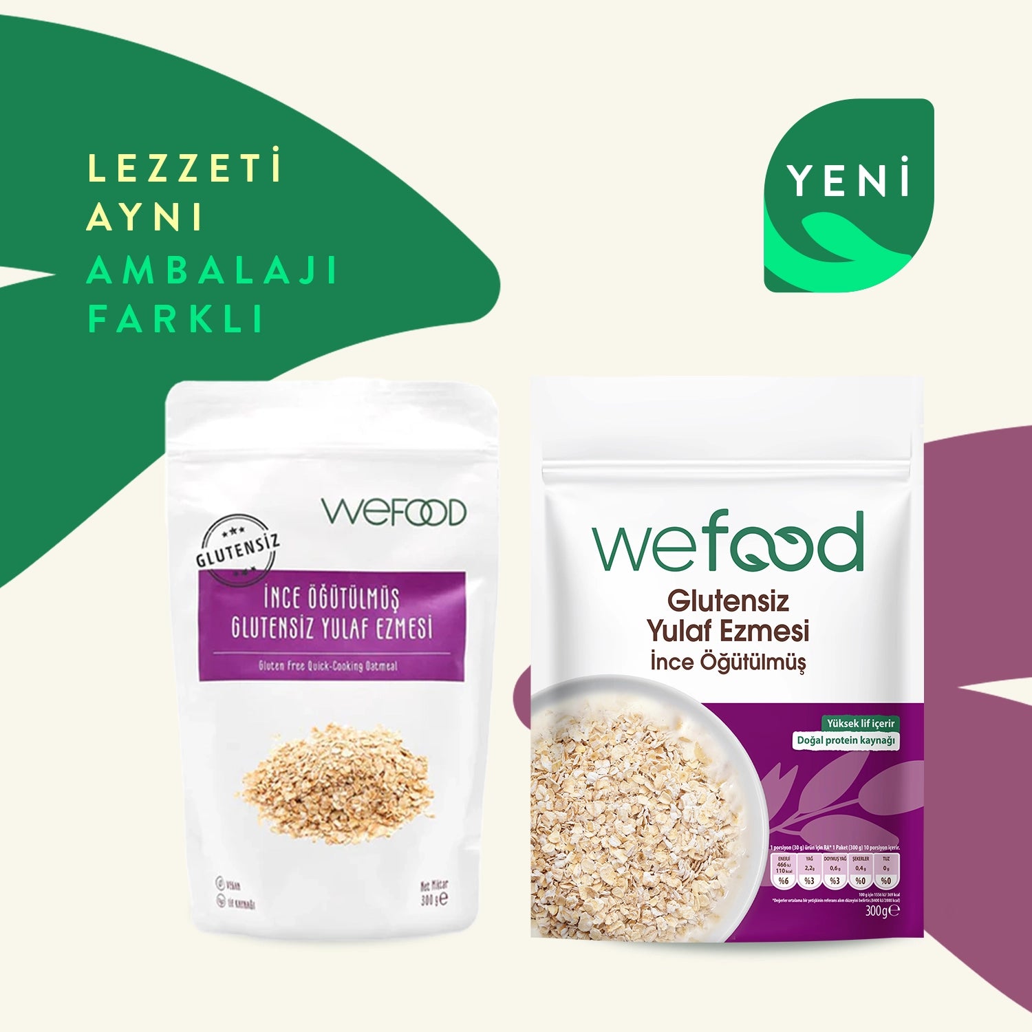 Wefood nce t lm Glutensiz Yulaf Ezmesi 300 Gr Wefood nce t lm Glutensiz Yulaf Ezmesi 300 Gr