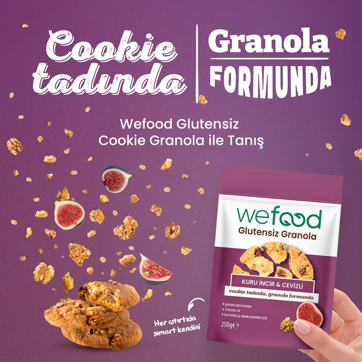 Wefood Glutensiz Granola Kuru İncir & Cevizli 250 gr
