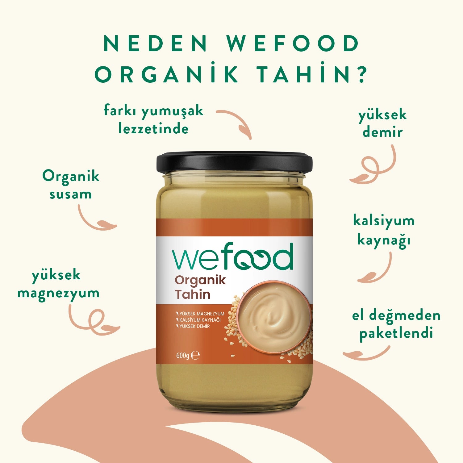Wefood Organik Tahin 600 gr