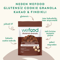 Wefood Glutensiz Granola Kakao & Fındıklı 250 gr
