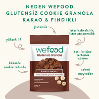 Wefood Glutensiz Granola Kakao & Fındıklı 250 gr 3'lü
