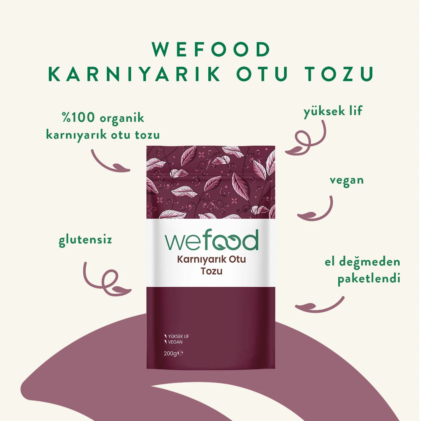 Wefood  Karnıyarık Otu (Psyllium) Tozu 200 gr