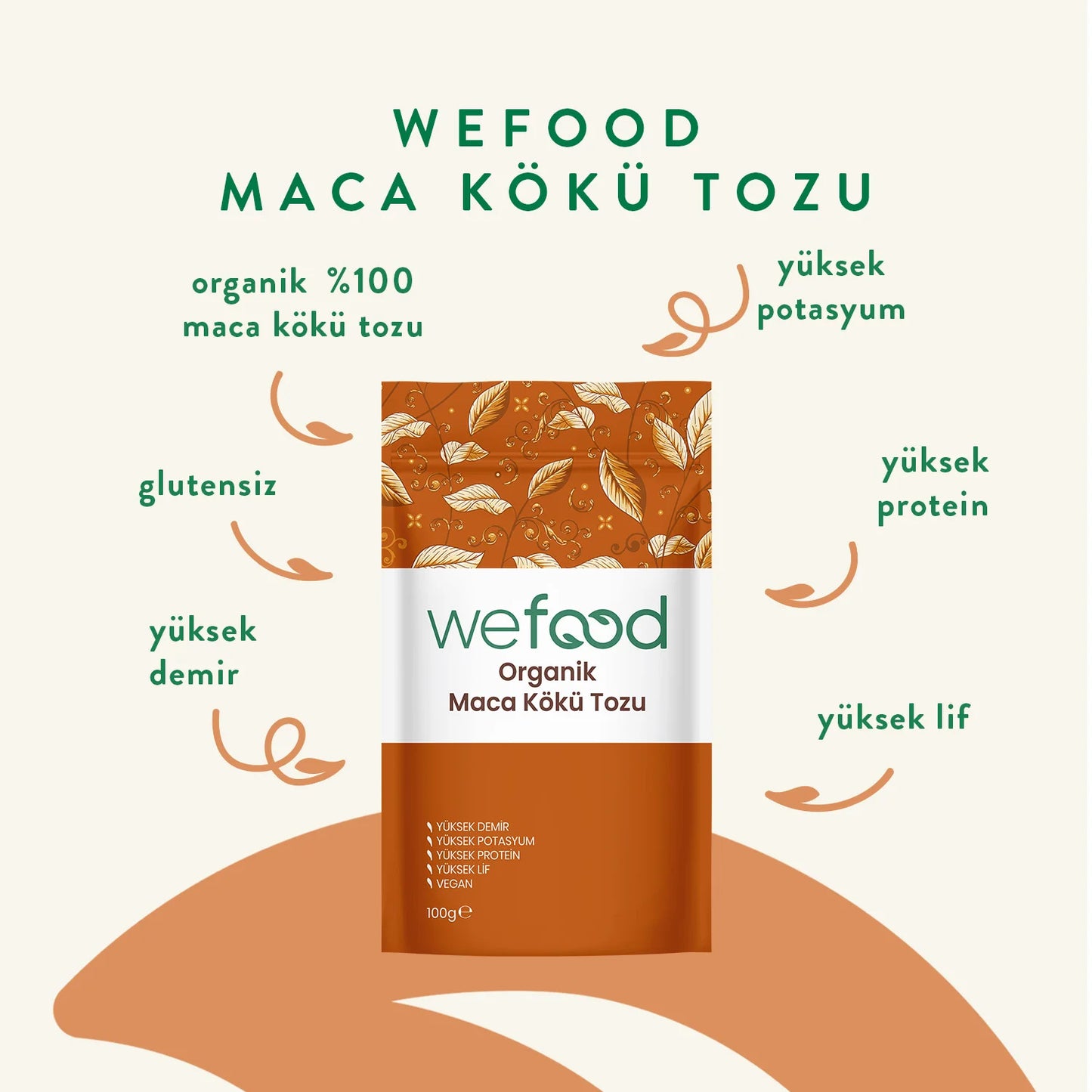 Wefood Organik Maca Tozu 100 gr (Maka Tozu)