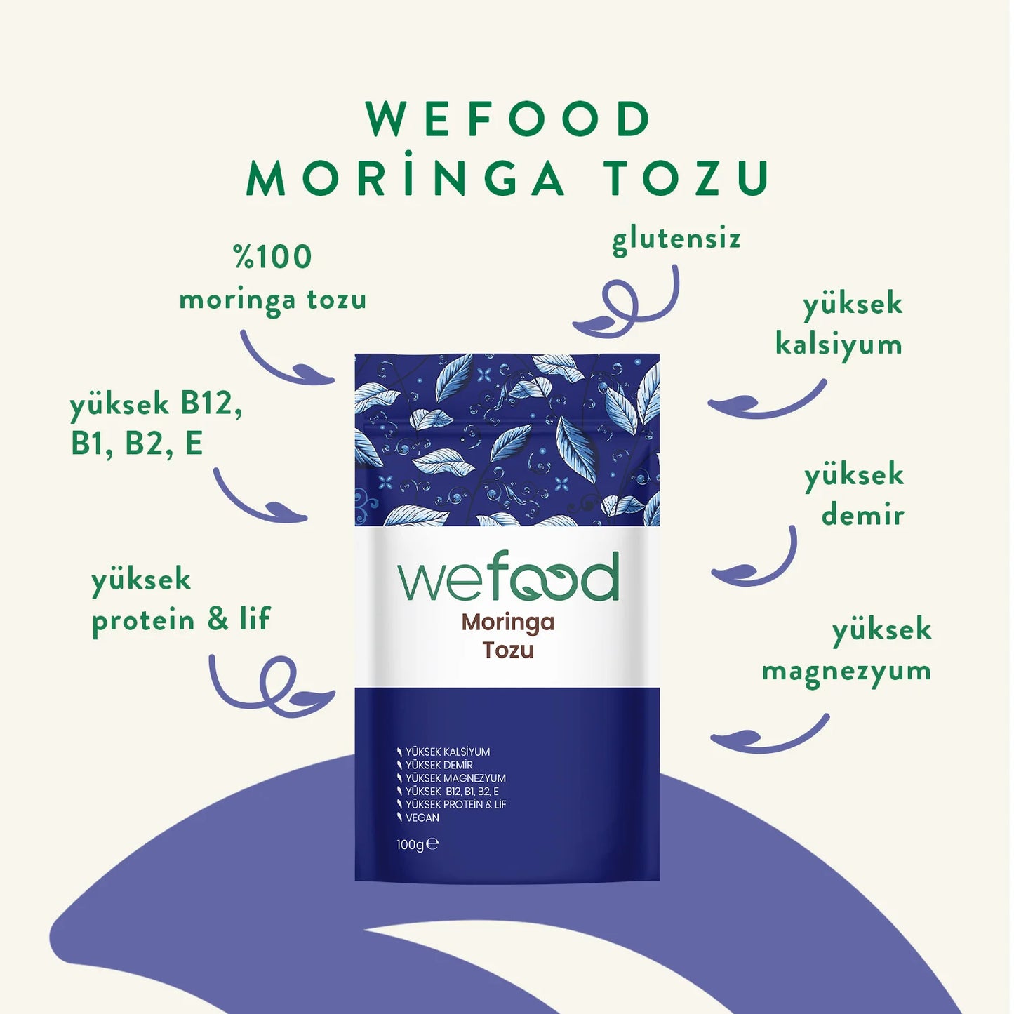 Wefood Moringa Tozu 100 gr