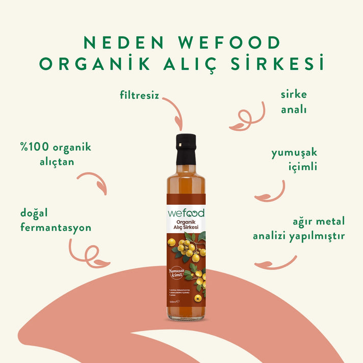 Wefood Organik Alıç Sirkesi 500 ml 2'li