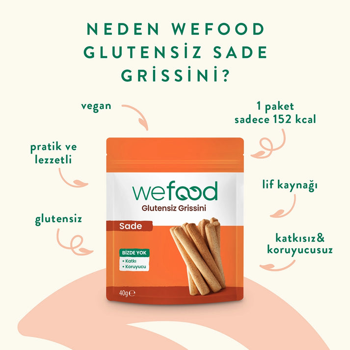 Wefood Glutensiz Grissini Sade 40 g 5'li