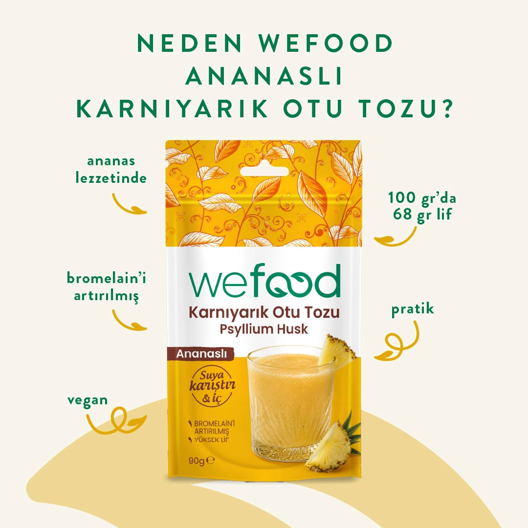 Wefood Ananaslı Karnıyarık Otu (Psyllium) Tozu 90 g