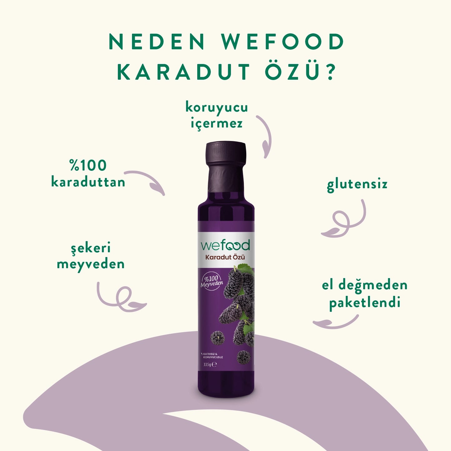 Wefood Karadut Özü 335 gr (Soğuk Sıkım)