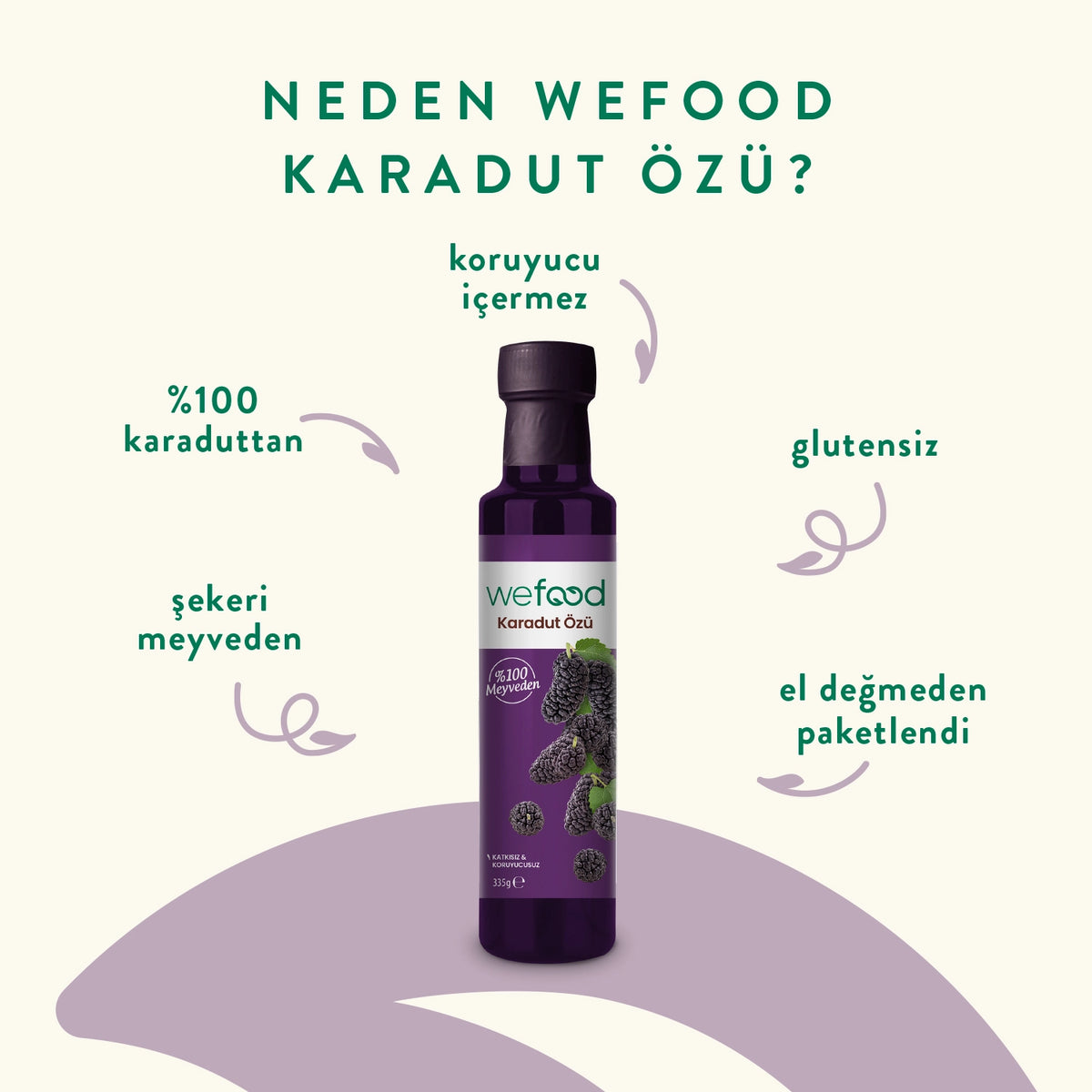 Wefood Karadut Özü 335 gr (Soğuk Sıkım)