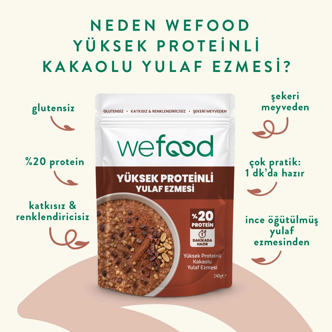 Wefood Yüksek Proteinli Kakaolu Yulaf Ezmesi 240 gr