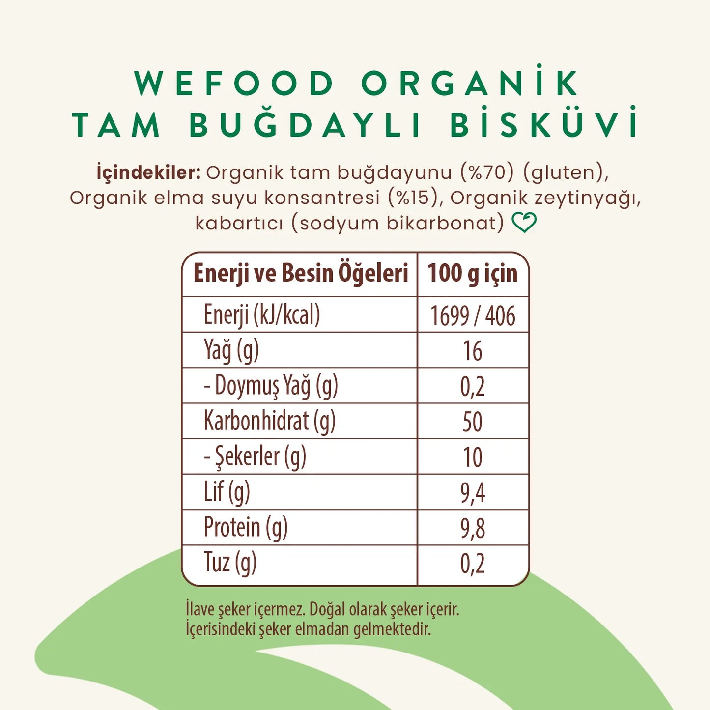 Wefood Kids Organik Tam Buğdaylı Bisküvi 55 gr