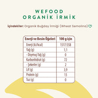 Wefood Kids Organik İrmik 250 gr 3'lü