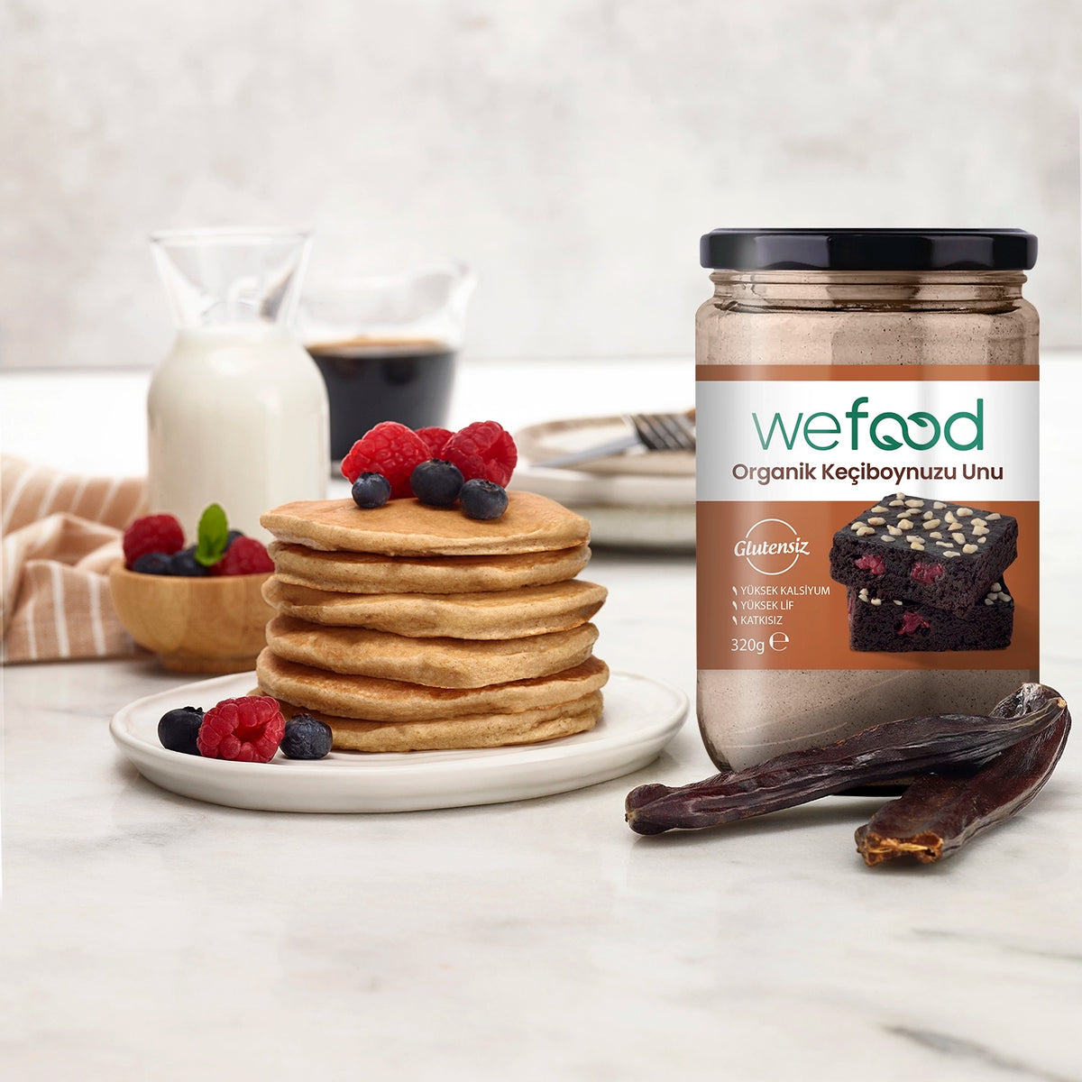 Wefood Organik Glutensiz Keçiboynuzu Unu 320 gr