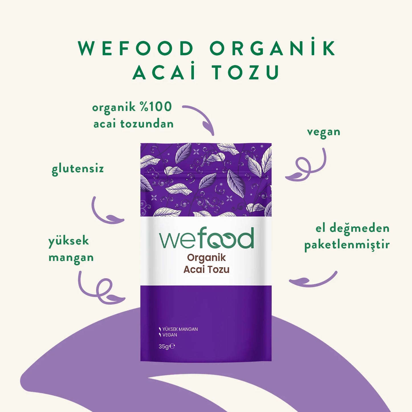 Wefood Organik Acai Tozu 35 gr