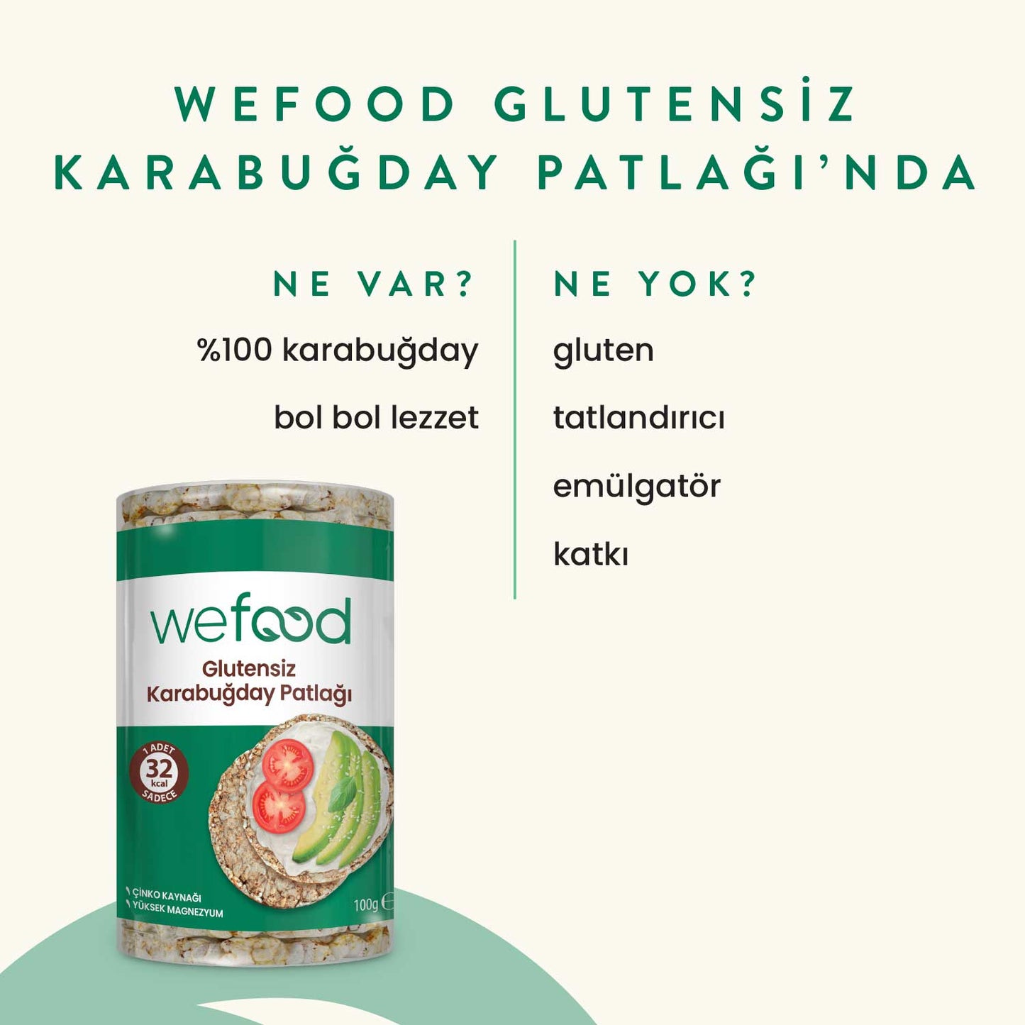 Wefood Karabuğday Patlağı 100 gr