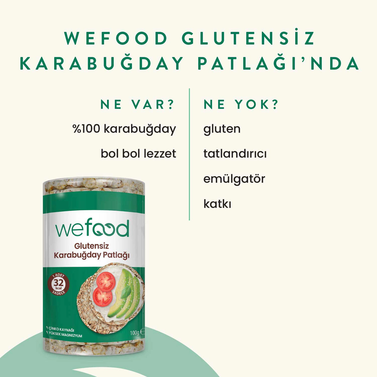 Wefood Karabuğday Patlağı 100 gr