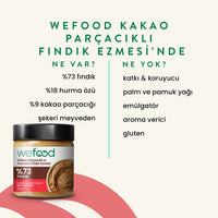 Wefood Kakao Parçacıklı Hurmalı Fındık Ezmesi 200 gr 3'lü