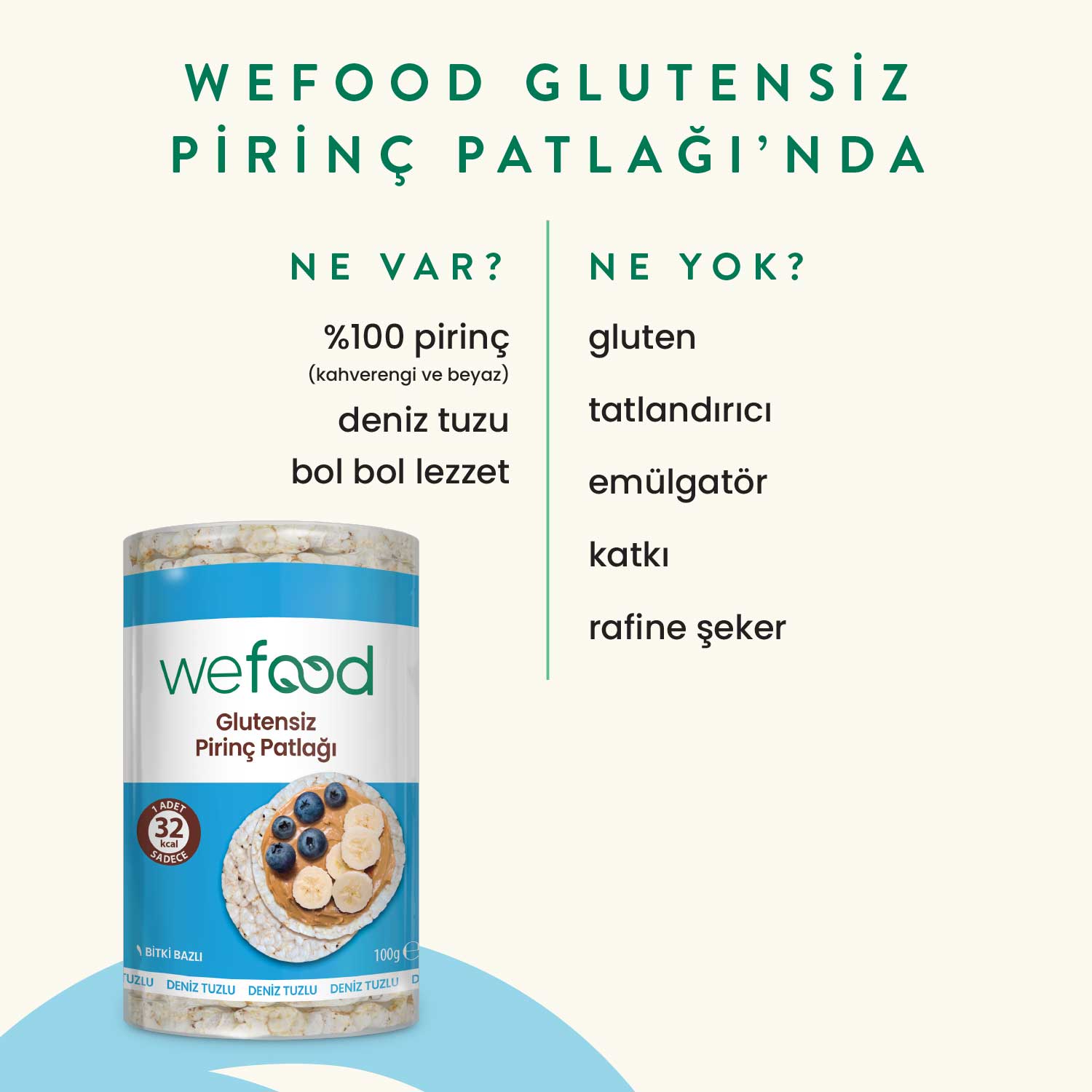 Wefood Pirinç Patlağı 100 gr