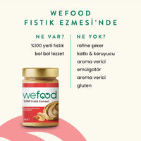Wefood Şeker İlavesiz Sade %100 Fıstık Ezmesi 300 gr