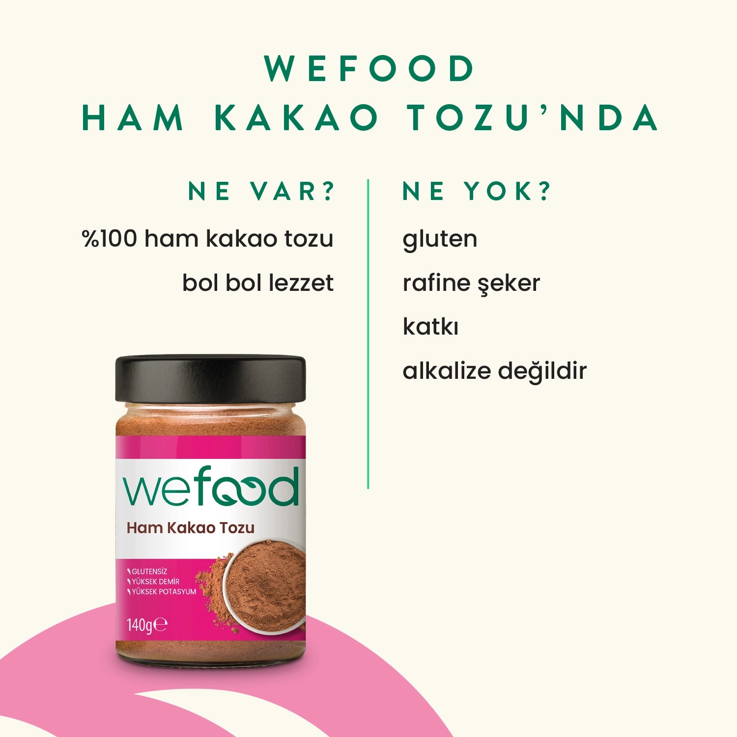 Wefood Ham Kakao Tozu 140 gr