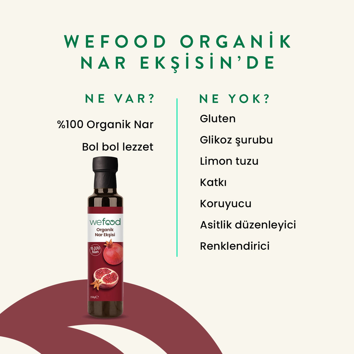 Wefood Organik Nar Ekşisi 350 gr  2'li