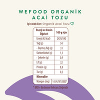 Wefood Organik Acai Tozu 35 gr