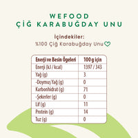 Wefood Glutensiz Çiğ Karabuğday Unu 350 gr
