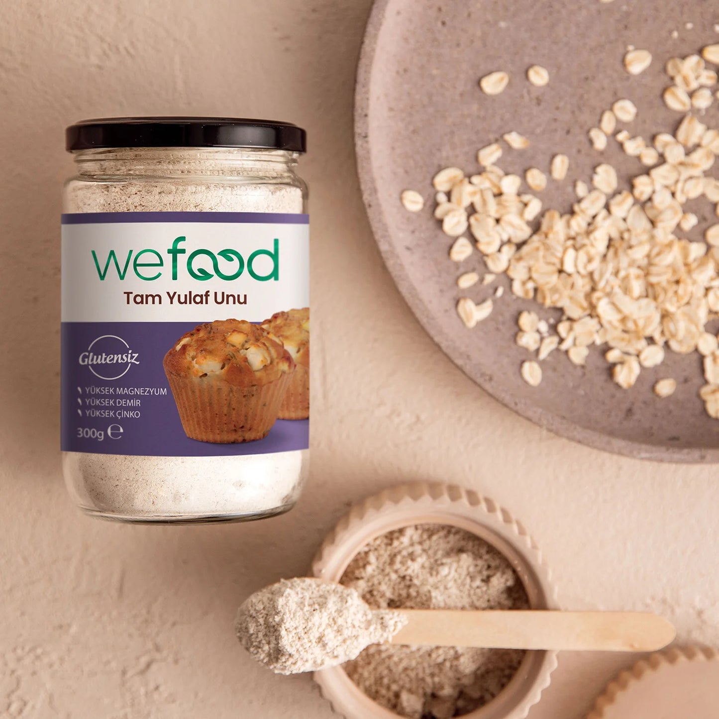 Wefood Glutensiz Tam Yulaf Unu 300 gr
