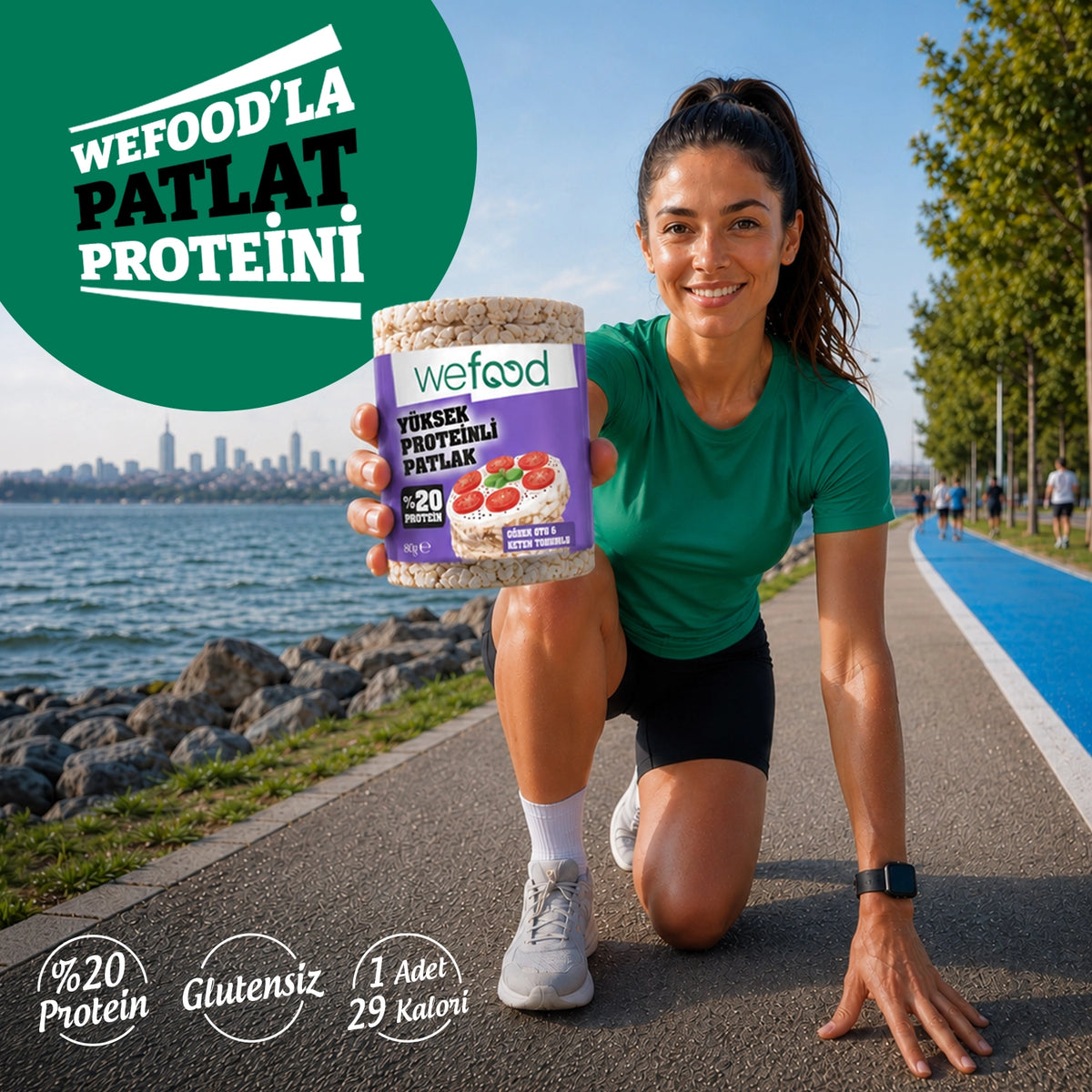 Wefood Çörek Otlu Protein Patlak 80 gr 3'lü